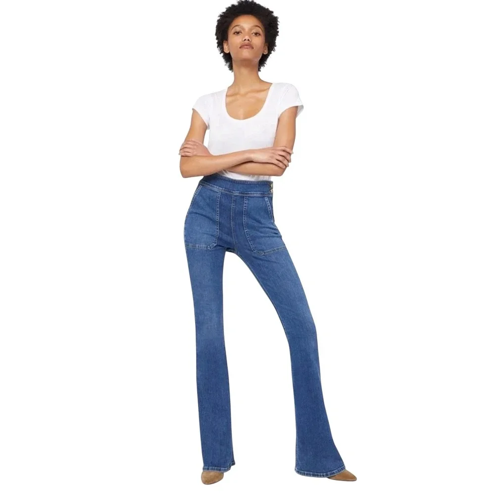 FRAME Le Francoise Flare Sidonia High Rise Jeans LFFF214 Blue 26